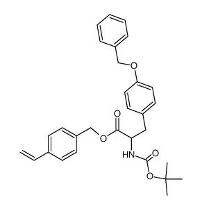 3-(4-Benzyloxy-phenyl)-2-tert-butoxycarbonylamino-propionic acid 4-vinyl-benzyl ester结构式