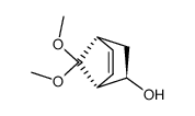 (+/-)-(1S,2S,4S)-7,7-dimethoxybicyclo[2.2.1]hept-5-en-2-ol Structure