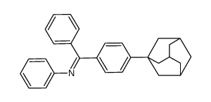 N-((4-(adamantan-1-yl)phenyl)(phenyl)methylene)aniline结构式