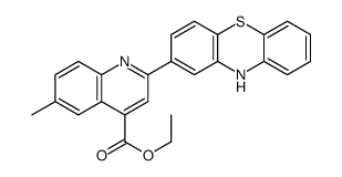 ethyl 6-methyl-2-(10H-phenothiazin-2-yl)quinoline-4-carboxylate结构式