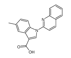 5-methyl-1-quinolin-2-ylindole-3-carboxylic acid Structure
