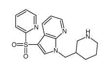 1-(piperidin-3-ylmethyl)-3-pyridin-2-ylsulfonylpyrrolo[2,3-b]pyridine Structure