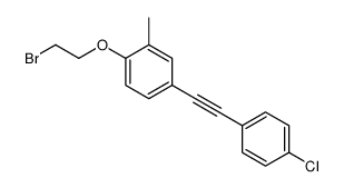 1-(2-bromoethoxy)-4-[2-(4-chlorophenyl)ethynyl]-2-methylbenzene Structure