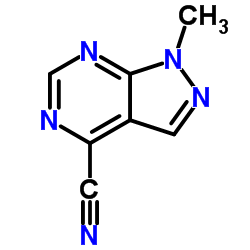 1-Methyl-1H-pyrazolo[3,4-d]pyrimidine-4-carbonitrile Structure