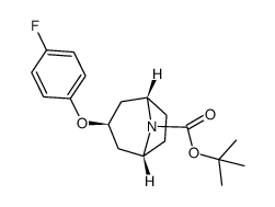 (cis)-3-(4-fluoro-phenoxy)-8-aza-bicyclo[3.2.1]octane-8-carboxylic acid tert-butyl ester结构式