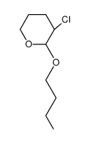 2-butoxy-3-chloro-tetrahydro-pyran Structure
