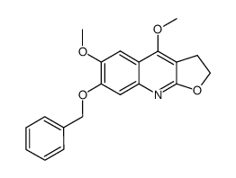 7-benzyloxy-4,6-dimethoxy-2,3-dihydro-furo[2,3-b]quinoline结构式