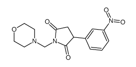 1-(morpholin-4-ylmethyl)-3-(3-nitrophenyl)pyrrolidine-2,5-dione结构式