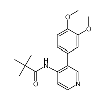 N-(3-(3,4-dimethoxyphenyl)pyridine-4-yl)-2,2-dimethylpropionamide结构式