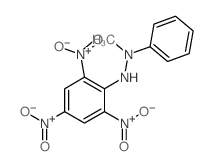 Hydrazine,1-methyl-1-phenyl-2-(2,4,6-trinitrophenyl)- structure