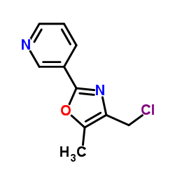 3-[4-(Chloromethyl)-5-methyl-1,3-oxazol-2-yl]pyridine Structure