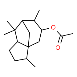 octahydro-3,6,8,8-tetramethyl-1H-3a,7-methanoazulen-5-yl acetate结构式