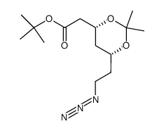 tert-butyl 2-((4R,6R)-6-(2-azidoethyl)-2,2-dimethyl-1,3-dioxan-4-yl)acetate Structure