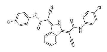 2,2'-(1H-isoindole-1,3(2H)-diylidene)bis[N-(4-chlorophenyl)-2-cyanoacetamide] structure