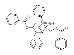 b-D-Fructopyranose,1,3,4,5-tetrabenzoate Structure