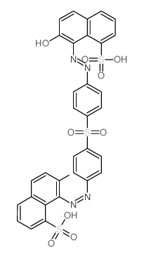 1-Naphthalenesulfonicacid, 8,8'-[sulfonylbis(p-phenyleneazo)]bis[7-hydroxy- (8CI) structure