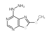 (8-methylsulfanyl-9-thia-2,4,7-triazabicyclo[4.3.0]nona-1,3,5,7-tetraen-5-yl)hydrazine Structure