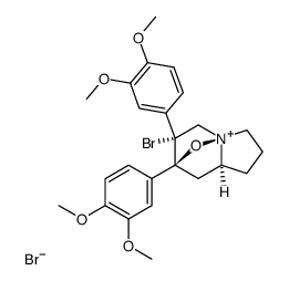 (4R,6R,7S,8aS)-6-bromo-6,7-bis(3,4-dimethoxyphenyl)octahydro-4,7-epoxyindolizin-4-ium bromide Structure