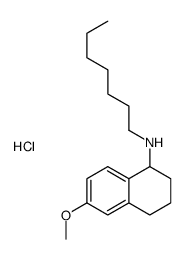 heptyl-(6-methoxy-1,2,3,4-tetrahydronaphthalen-1-yl)azanium,chloride Structure