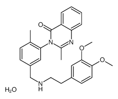 3-[5-[[2-(3,4-dimethoxyphenyl)ethylamino]methyl]-2-methylphenyl]-2-methylquinazolin-4-one,hydrate结构式