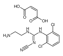 1-(2-aminoethyl)-2-cyano-3-(2,6-dichlorophenyl)guanidine maleate结构式