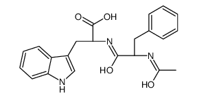(2R)-2-[[(2R)-2-acetamido-3-phenylpropanoyl]amino]-3-(1H-indol-3-yl)propanoic acid Structure