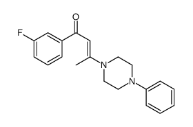 (E)-1-(3-fluorophenyl)-3-(4-phenylpiperazin-1-yl)but-2-en-1-one结构式