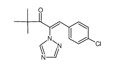 1-(4-chlorophenyl)-4,4-dimethyl-2-(1,2,4-triazol-1-yl)-pent-1-en-3-one结构式