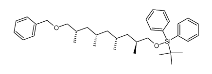 (((2S,4R,6S,8S)-9-(benzyloxy)-2,4,6,8-tetramethylnonyl)oxy)(tert-butyl)diphenylsilane结构式