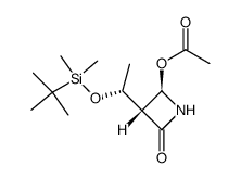 (3R,4R)-4-acetoxy-3-[(1R)-1-(tert-butyldimethylsilyloxy)ethyl]-2-oxoazetidine结构式