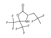 (4S)-4-(2,2-difluoropropyl)-2,2-bis(trifluoromethyl)-1,3-oxazolidin-5-one Structure