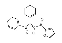 4,5-Dihydro-3,4-diphenylisoxazol-5-yl(2-furanyl) ketone结构式