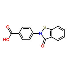 4-(3-Oxo-1,2-benzothiazol-2(3H)-yl)benzoic acid结构式