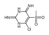 6-chloro-5-methylsulfonylpyrimidine-2,4-diamine结构式