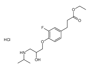 ethyl 3-[3-fluoro-4-[2-hydroxy-3-(propan-2-ylamino)propoxy]phenyl]prop anoate hydrochloride Structure