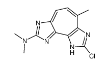 2-chloro-N,N,4-trimethyl-1H-cyclohepta[1,2-d:3,4-d']diimidazol-8-amine结构式