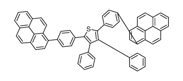 3,4-diphenyl-2,5-bis(4-pyren-1-ylphenyl)thiophene结构式