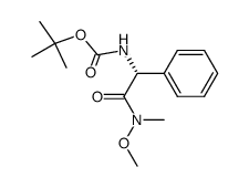 2(R)-N-(tert-butoxycarbonyl)-N'-methoxy-N'-methylphenylglycinamide Structure