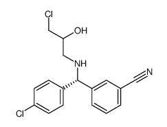 3-[(S)-[(3-chloro-2-hydroxypropyl)amino](4-chlorophenyl)methyl]benzonitrile结构式