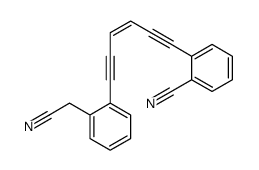 2-[6-[2-(cyanomethyl)phenyl]hex-3-en-1,5-diynyl]benzonitrile Structure