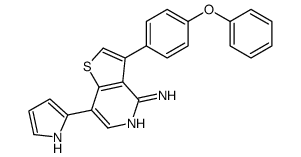 3-(4-phenoxyphenyl)-7-(1H-pyrrol-2-yl)thieno[3,2-c]pyridin-4-amine结构式