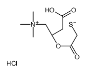 (R)-3-Carboxy-2-((mercaptoacetyl)oxy)-N,N,N-trimethyl-1-propanaminium chloride structure