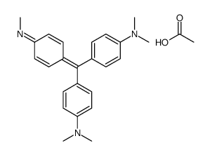 [4-[[4-(dimethylamino)phenyl][4-(methylamino)phenyl]methylene]cyclohexa-2,5-dien-1-ylidene]dimethylammonium acetate Structure
