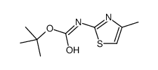 4-甲基噻唑-2-氨基甲酸叔丁酯结构式