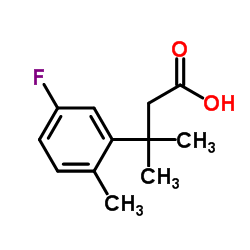 3-(5-氟-2-甲基苯基)-3-甲基丁酸结构式