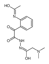 Benzeneacetic acid, 2-(acetylamino)-alpha-oxo-, 2-((dimethylamino)acet yl)hydrazide结构式