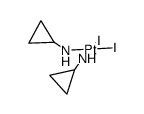 cis-[diiodobis(cyclopropylamino)platinum(II)]结构式