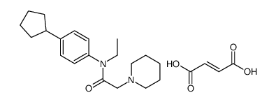 1-Piperidineacetamide, N-(4-cyclopentylphenyl)-N-ethyl-, (Z)-2-butened ioate (1:1)结构式
