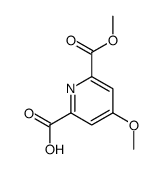 4-Methoxy-pyridine-2,6-dicarboxylic acid monomethyl ester结构式