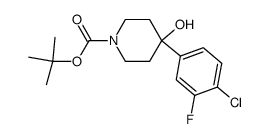 tert-butyl 4-(4-chloro-3-fluorophenyl)-4-hydroxypiperidine-1-carboxylate Structure